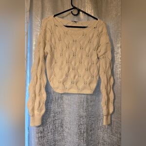 Wild Fable Cream Off-the-Shoulder Sweater Cable Knit